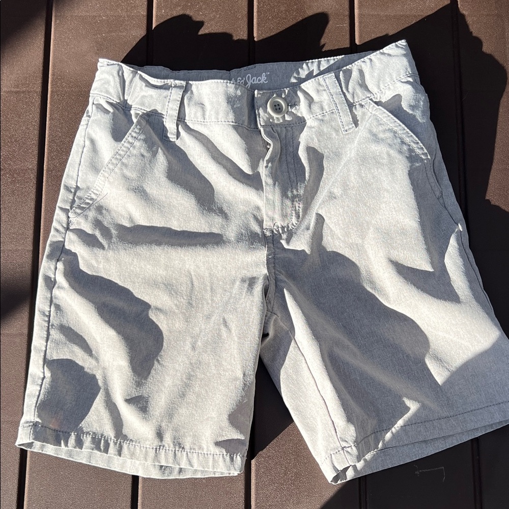 Cat & Jack Men's Light Gray Flat Front Shorts